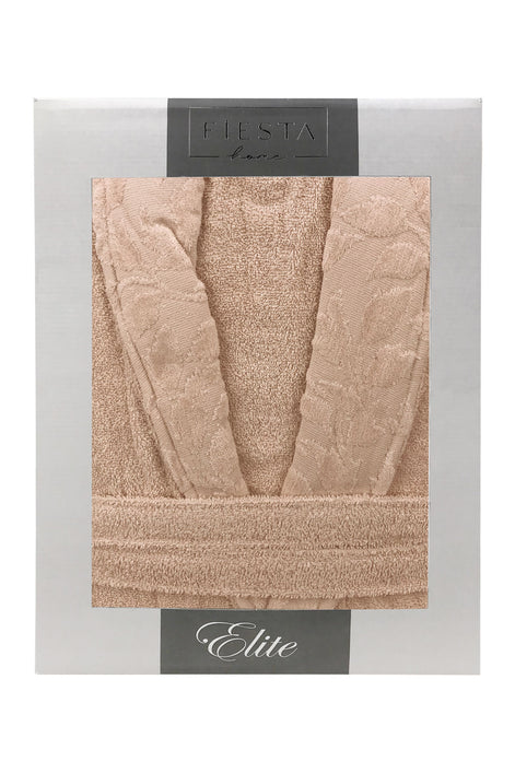 Fiesta Unisex Bornoz Elite Kısmı Kadife Jakarlı Pamuklu