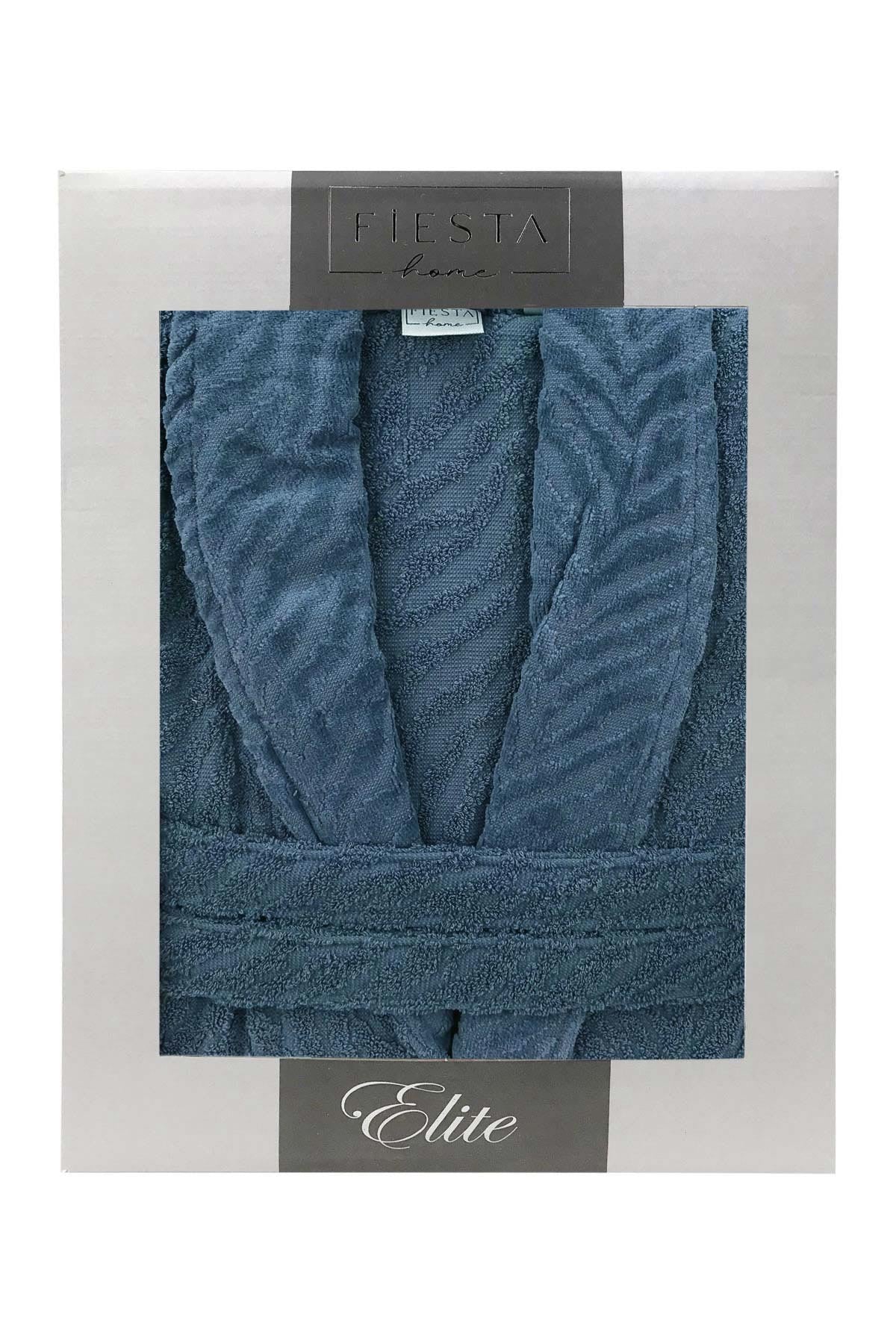 Fiesta Unisex Bornoz Elite Kısmı Kadife Jakarlı Pamuklu