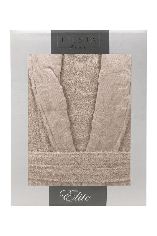 Fiesta Unisex Bornoz Kısmı Kadife Jakarlı Pamuklu