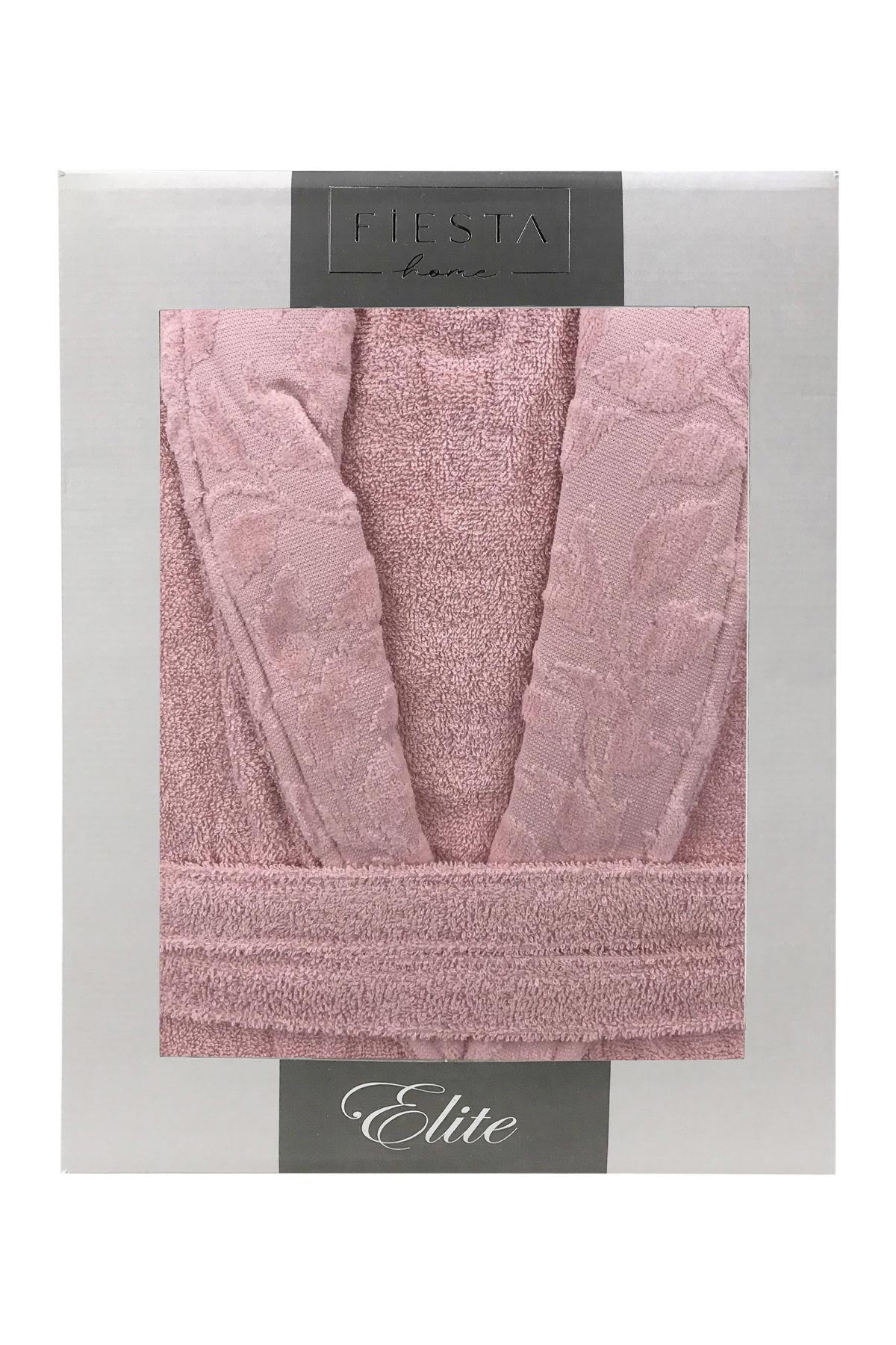 Fiesta Unisex Bornoz Kısmı Kadife Jakarlı Pamuklu