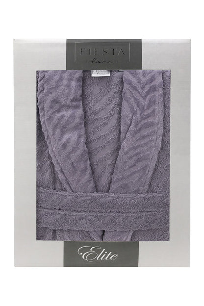 Fiesta Unisex Bornoz Kısmı Kadife Jakarlı Pamuklu