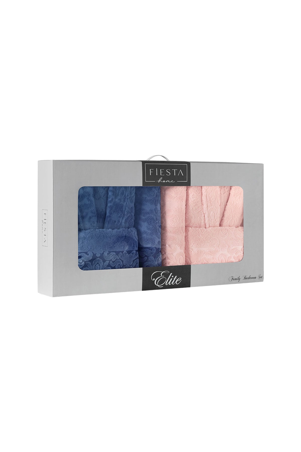 Fiesta Unisex Yetişkin Bornoz Seti Güpürlü 6 Parça