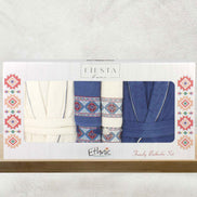 Fiesta Unisex Yetişkin Pamuklu Bornoz Seti Helena