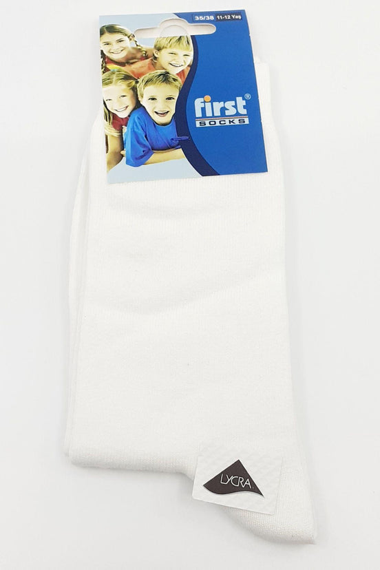 First Erkek Çocuk Soket Çorap Çember Desenli Likralı