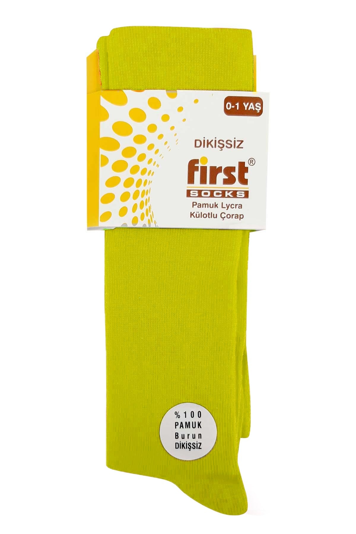 First Kız Çocuk Külotlu Çorap Düz