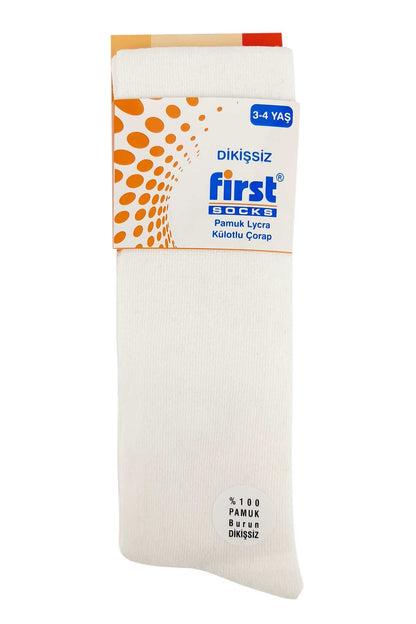 First Kız Çocuk Külotlu Çorap Düz