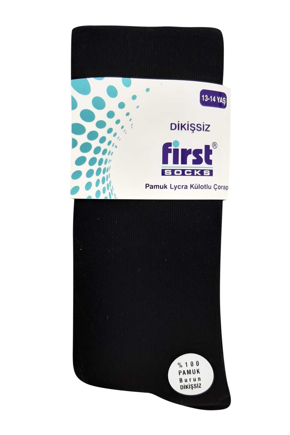 First Kız Çocuk Külotlu Çorap Düz