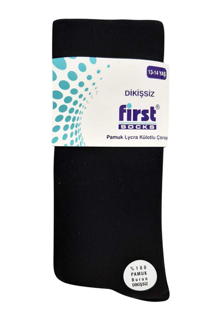 First Kız Çocuk Külotlu Çorap Düz