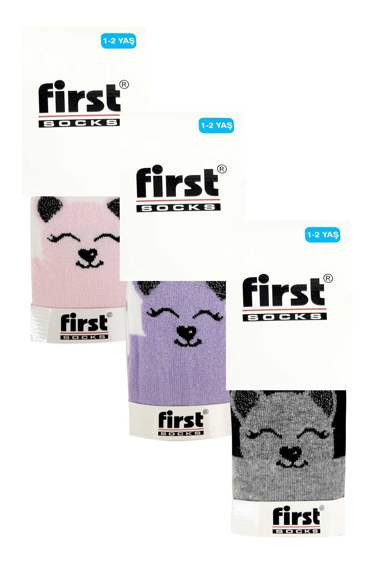 First Kız Çocuk Külotlu Çorap Yıkamalı Parfümlü Hayvan Figürlü