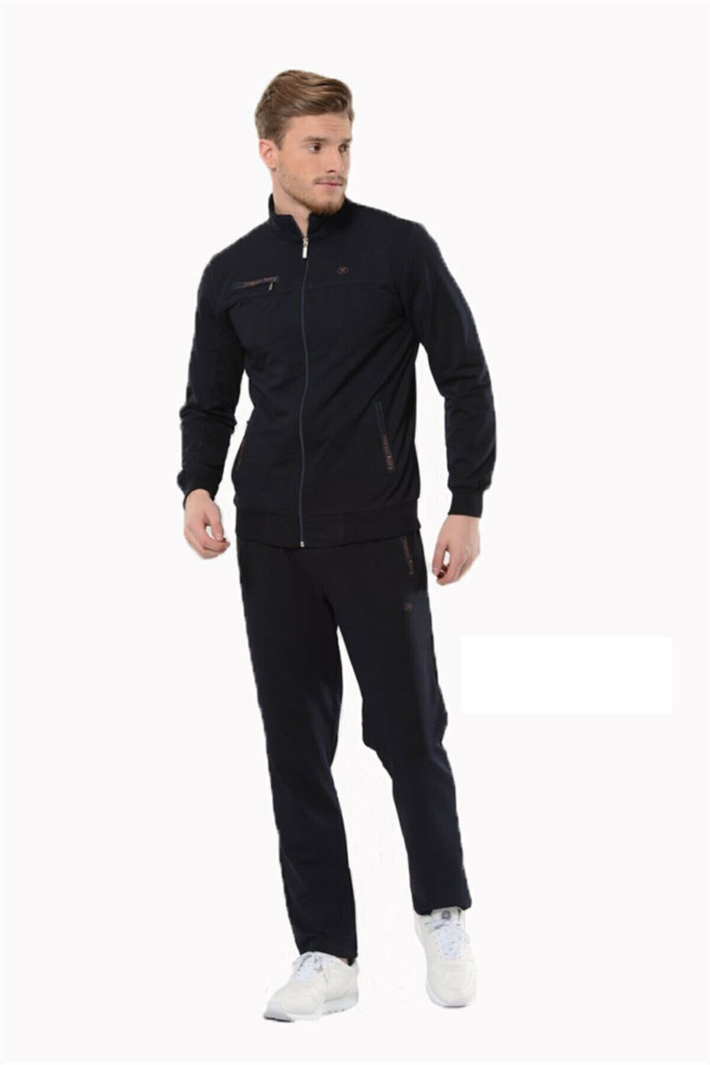 Fm Tekstil Erkek Eşofman Takım Cotton Kol Manşetli