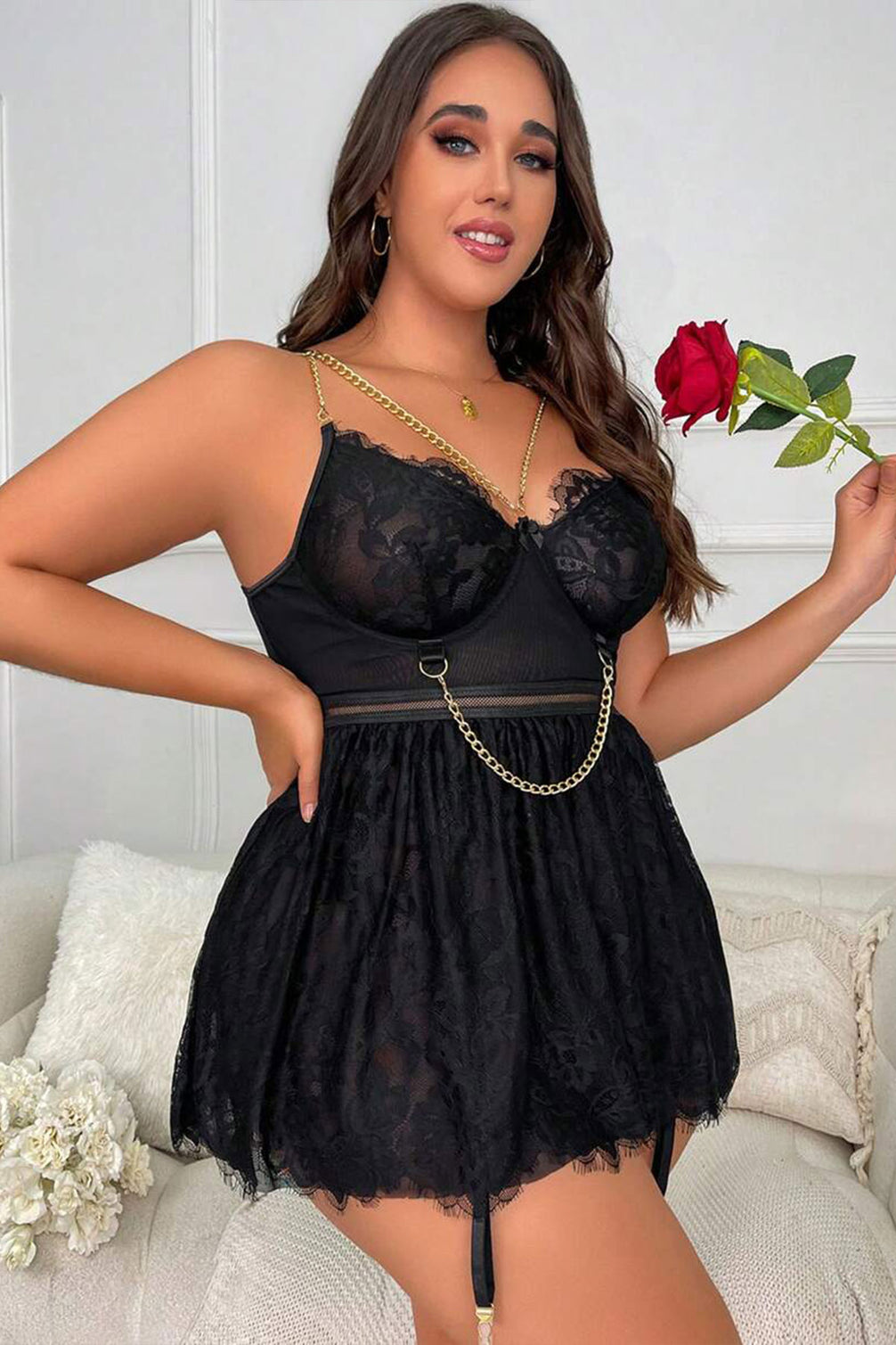 For Dreams Fantazi Büyük Beden Gecelik