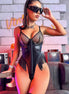 For Dreams Kadın Fantezi Body Deri Detaylı