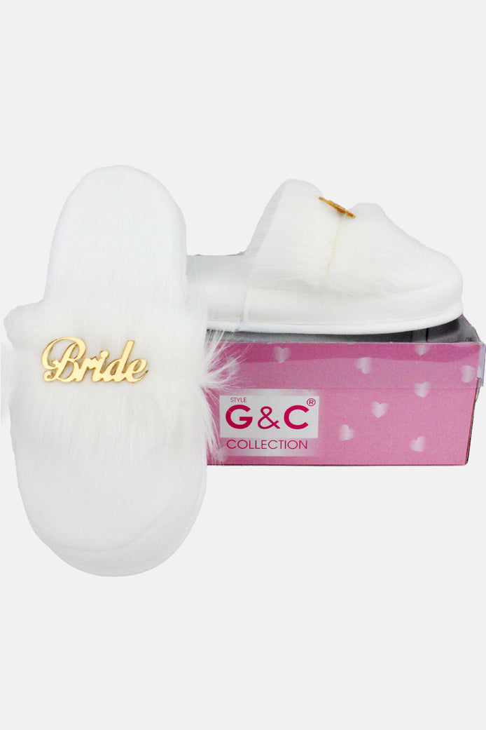 G&C Kadın Fantezi Terlik Bride Yazılı