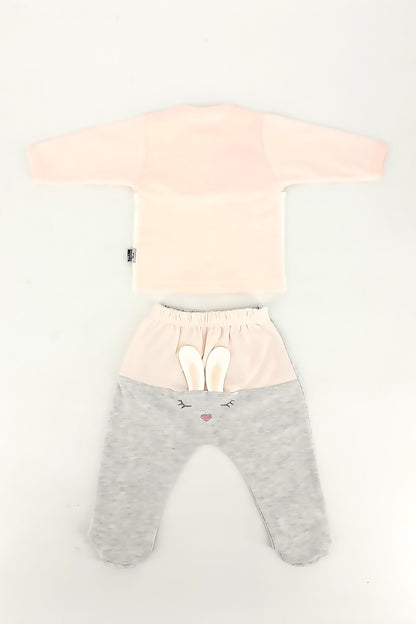 Gaye Unisex Bebek 10 lu Zıbın Seti Tavşan Nakışlı