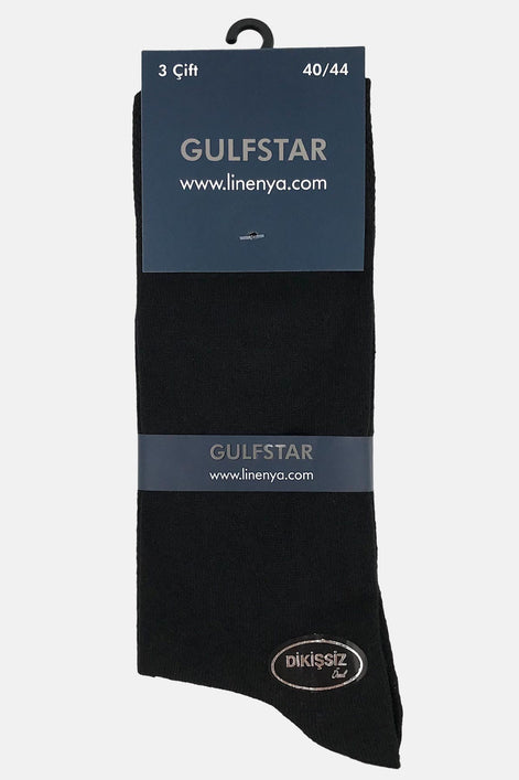 Gulfstar Erkek Soket Çorap 3'Lü Dikişsiz Düz