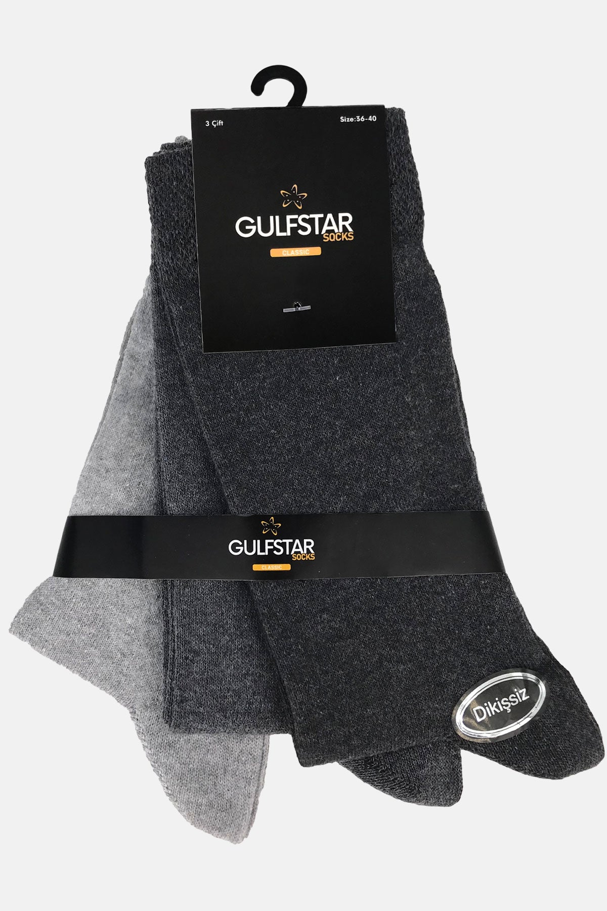 Gulfstar Kadın Soket Çorap 3'lü Dikişsiz Düz
