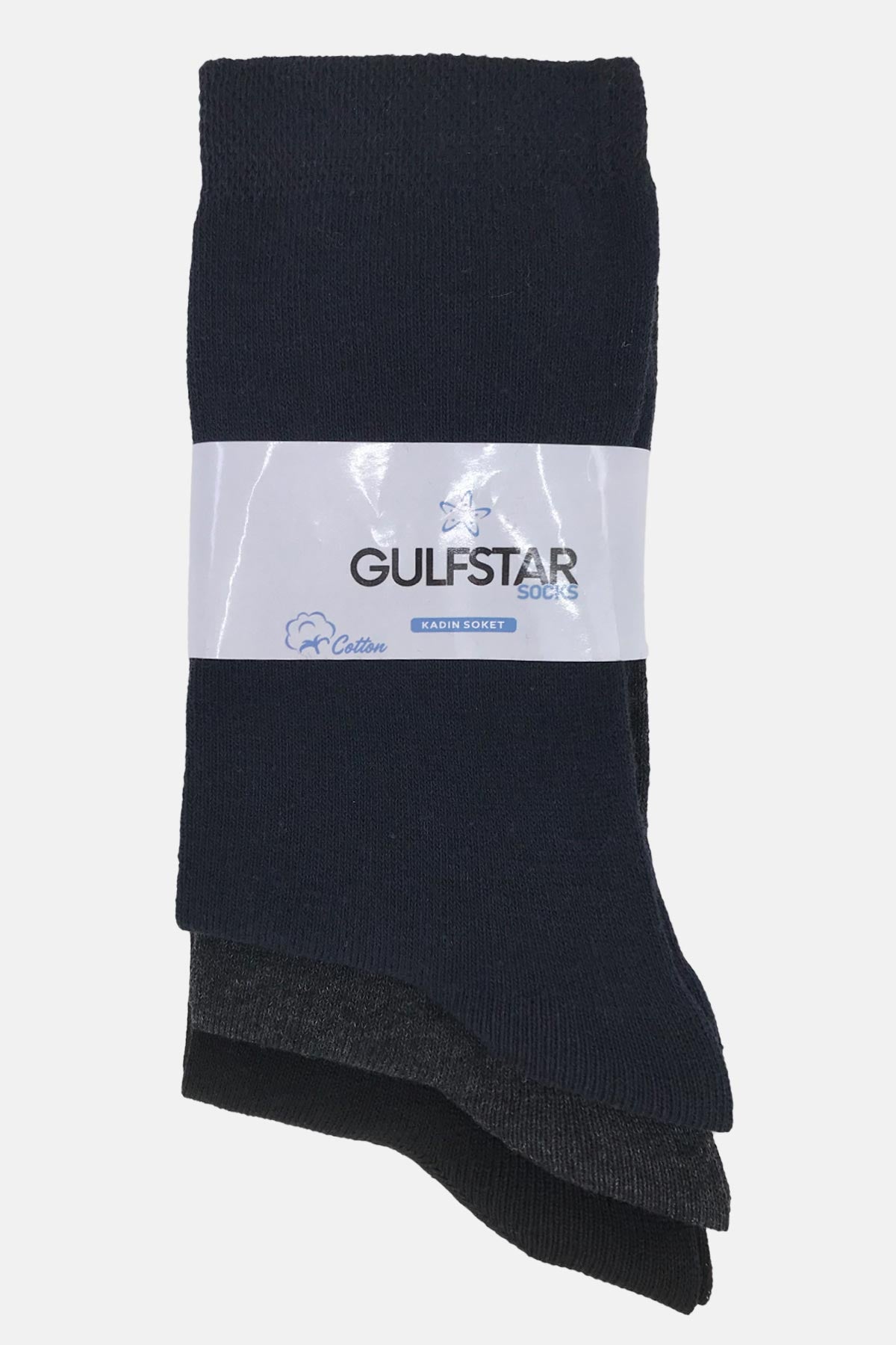 Gulfstar Kadın Soket Çorap 3'Lü Pamuklu