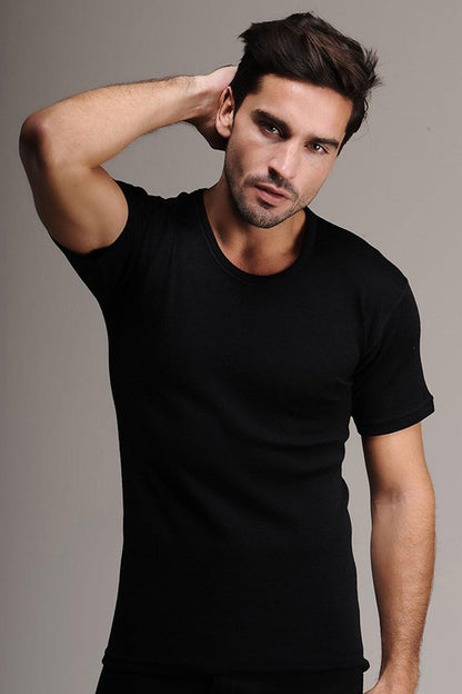 Hasyün Erkek Termal Üst İçlik Yün Kısa Kollu Atlet