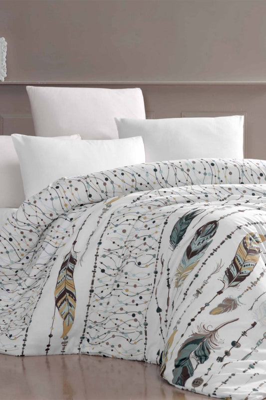 İpexi Nevresim Takımı Çift Kişilik Tüylü Lacivert Desen