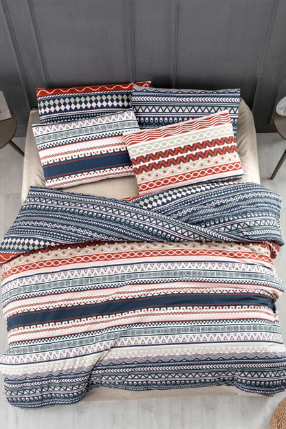 İpexi Nevresim Takımı Motif Desen Tek Kişilik Kutulu Çarşaf 160x240 Nevresim 160x220 Ranforce