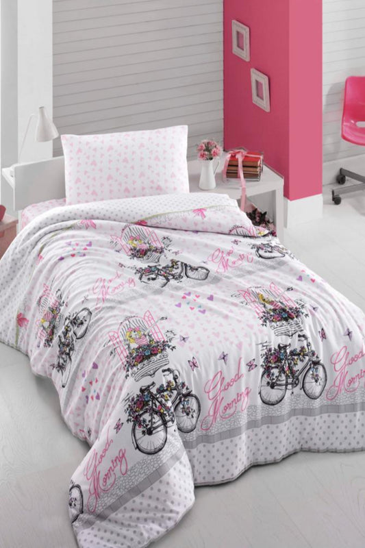 İpexi Nevresim Takımı Tek Kişilik Bisiklet Desen Kutulu