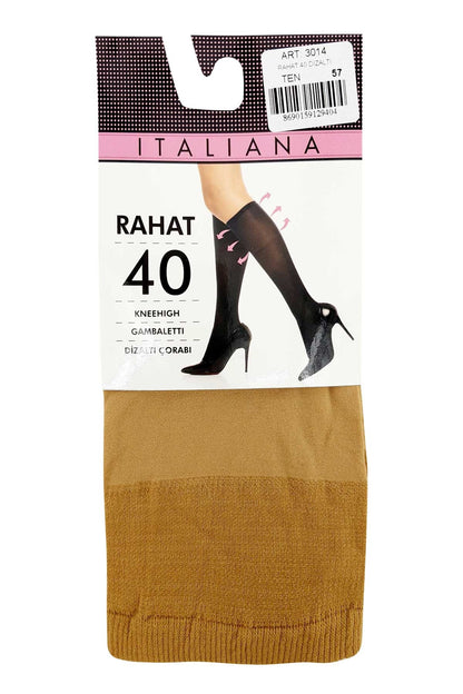 İtaliana Kadın İnce Dizaltı Çorap 40 Denye Rahat Polyamid