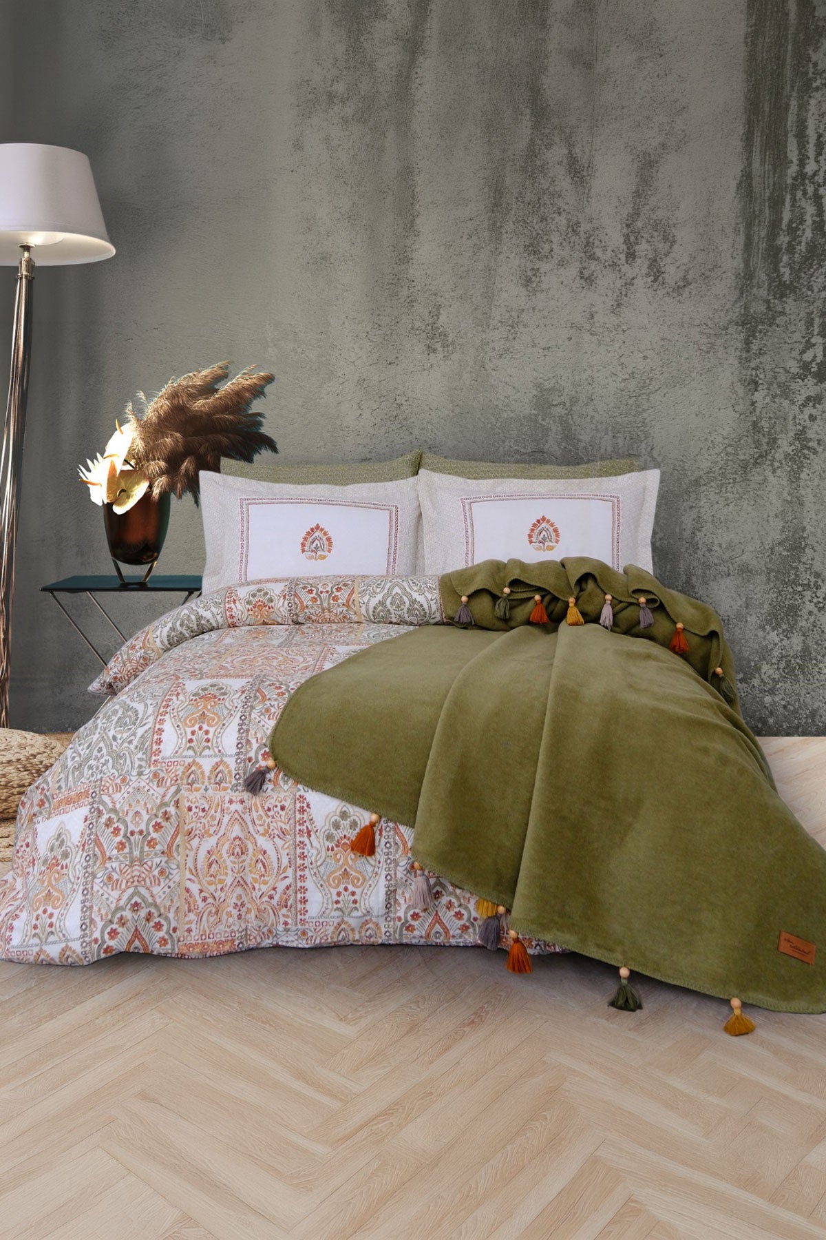 İyi Geceler İstanbul Battaniyeli Nevresim Takımı Sahara Tek Kişilik 160x220 Pamuklu
