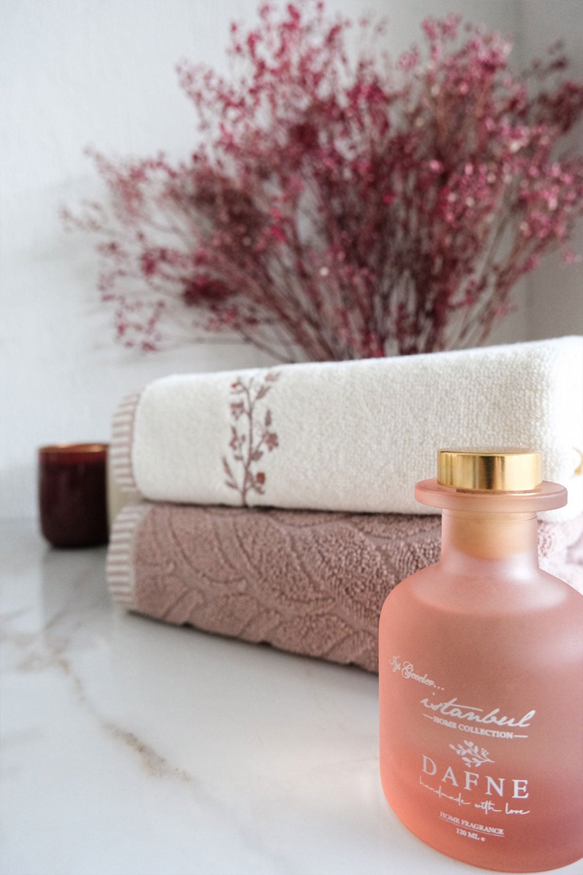 İyi Geceler İstanbul El Yüz Havlusu 50x90 Dafne Oda Kokulu 2'li Set Pamuklu
