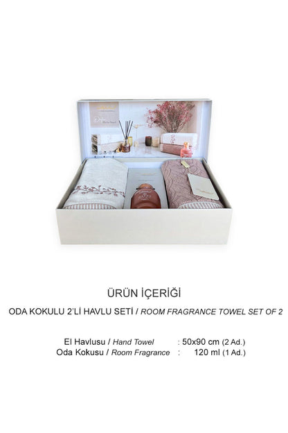 İyi Geceler İstanbul El Yüz Havlusu 50x90 Dafne Oda Kokulu 2'li Set Pamuklu