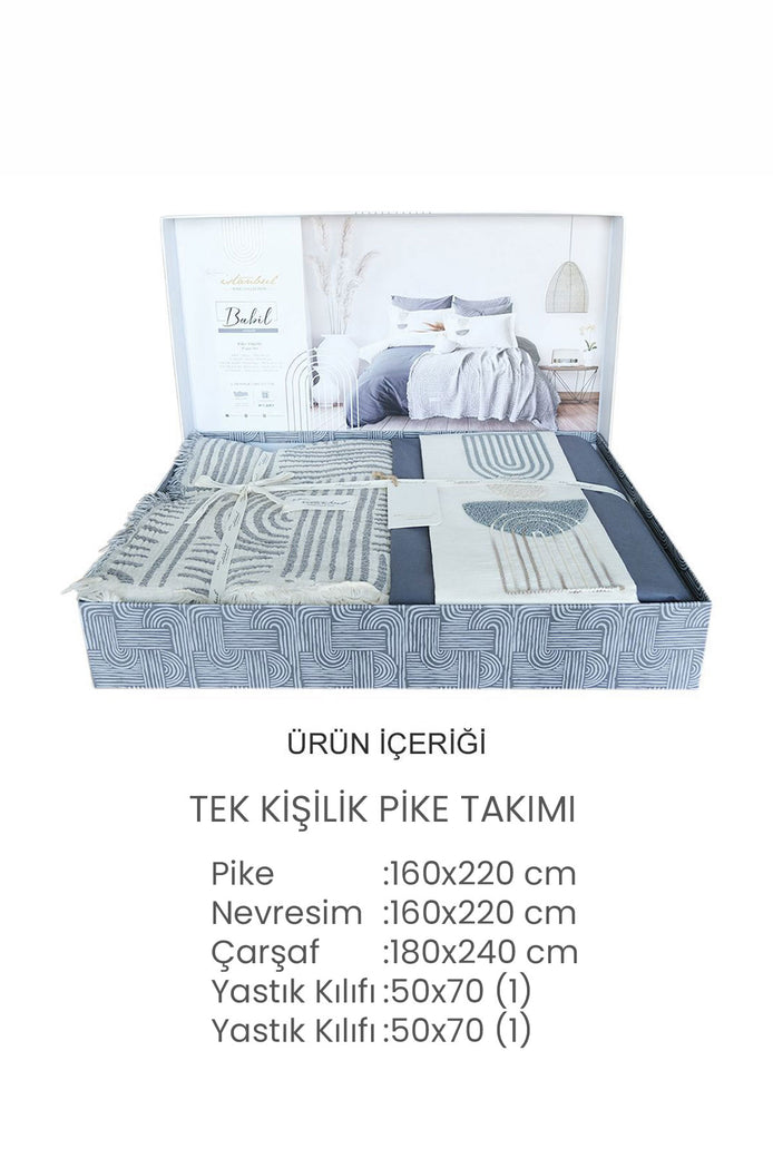 İyi Geceler İstanbul Pike Takımı Babil Nevresimli Tek Kişilik