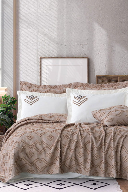 İyi Geceler İstanbul Yatak Örtüsü Takımı Aztec 6 Parça Pamuklu