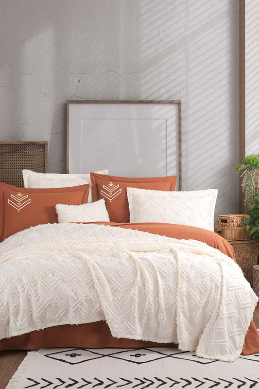 İyi Geceler İstanbul Yatak Örtüsü Takımı Aztec Tek Kişilik 180x240 Pamuklu