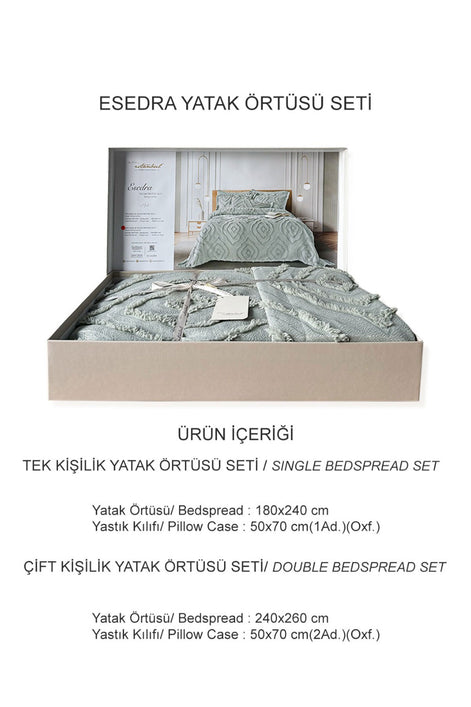 İyi Geceler İstanbul Yatak Örtüsü Takımı Esedra 3 Parça Pamuklu