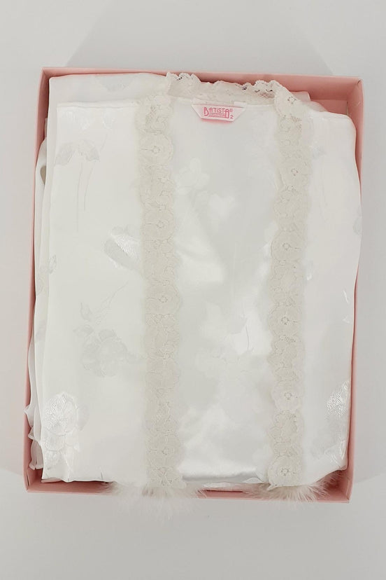 Jeremi Kadın 6'lı Set İpek Jakarlı Dantelli Swarovski Taşlı
