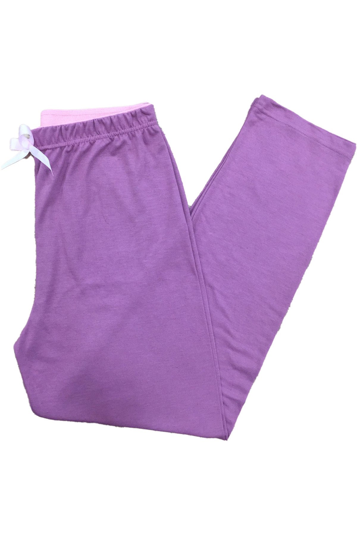 Kadın Tek Alt Baskılı Yüksel Bel Pijama Viskon Kumaş