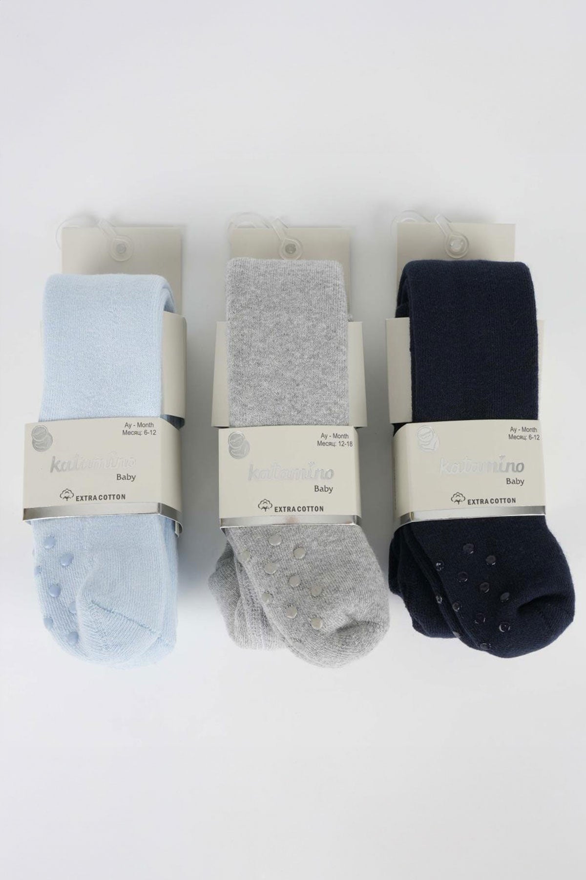 Katamino Erkek Bebek Leonar ABS'li Havlu Külotlu Çorap