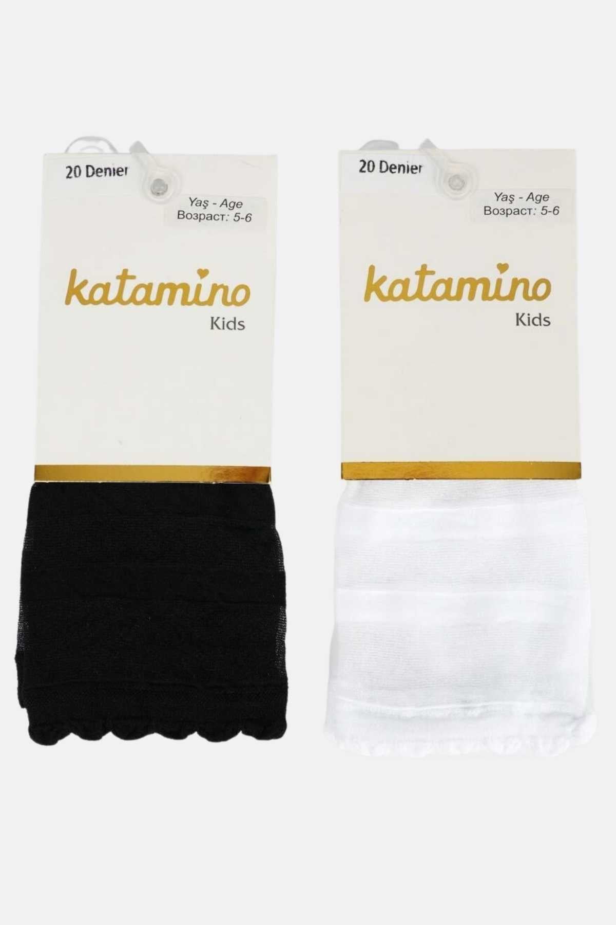 Katamino Kız Çocuk Pınar İnce Dizaltı Çorap