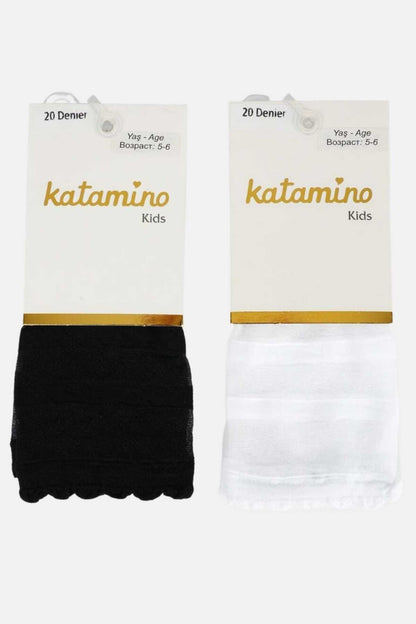 Katamino Kız Çocuk Pınar İnce Dizaltı Çorap