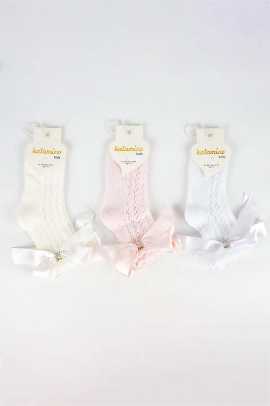 Katamino Kız Çocuk Tamar Aksesuarlı  File Soket Çorap