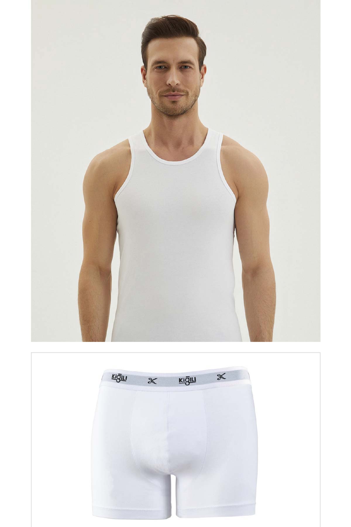 Kiğılı Erkek Comfort Pamuk-Modal 2'li Sporcu Atlet Boxer Set