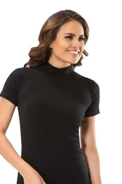 Kota Kadın Atlet Balıkçı Yaka Kısa Kollu Pamuklu