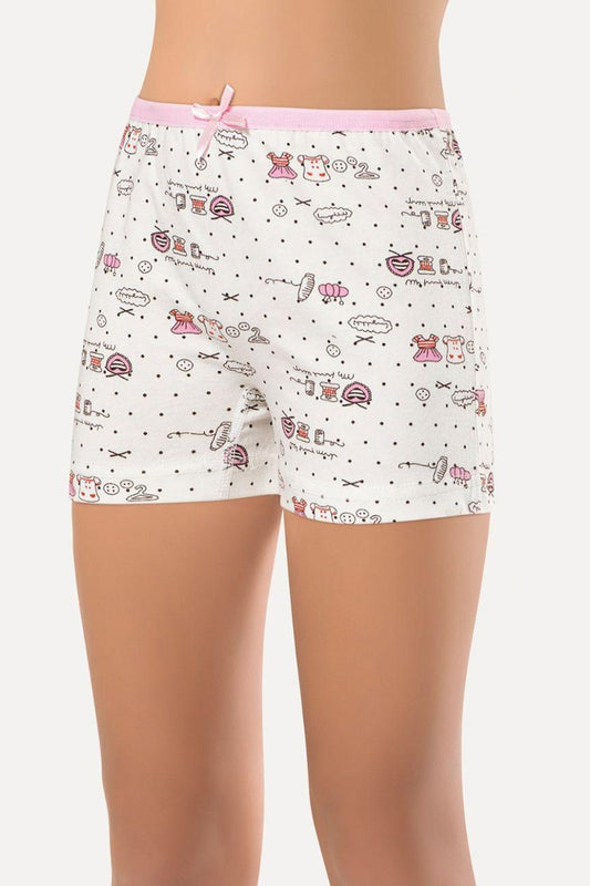 Kota Kız Çocuk Boxer Desenli Penye