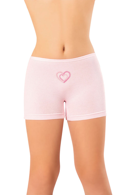 Kota Kız Çocuk Boxer Kaşkorse Kabartma Baskılı Modal