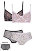 Koza Kadın Bralet Takım Balenli Transparan Tül Çiçekli