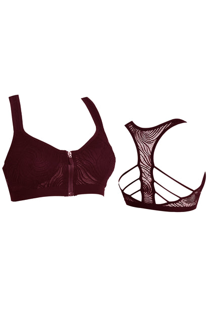Koza Kadın Büstiyer Alttan Destekli Dantelli Fermuarlı