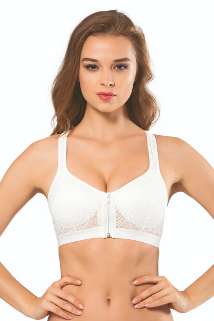 Koza Kadın Büstiyer Alttan Destekli Dantelli Fermuarlı