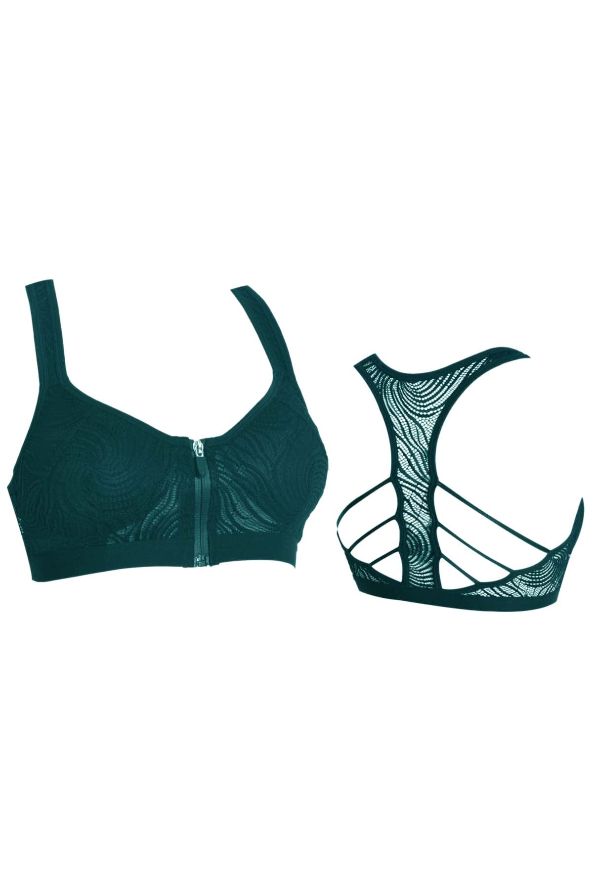 Koza Kadın Büstiyer Alttan Destekli Dantelli Fermuarlı