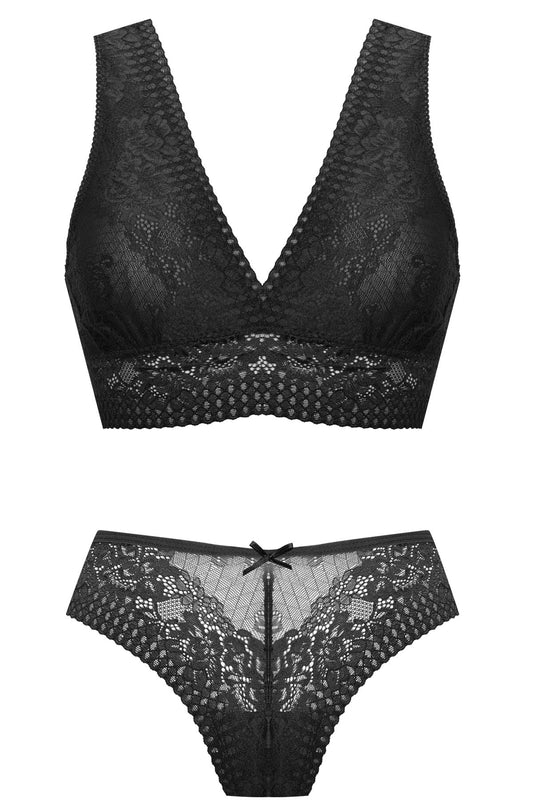 Koza Kadın Desteksiz Fantezi Dantelli Tül Sütyen Takımı