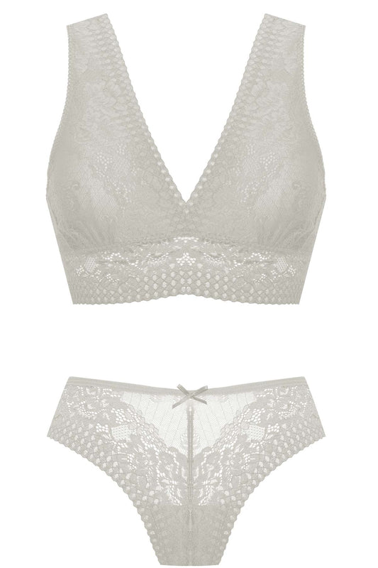 Koza Kadın Desteksiz Fantezi Dantelli Tül Sütyen Takımı
