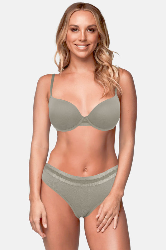 Koza Kadın Full Destekli Sütyen Külot Takımı Düz